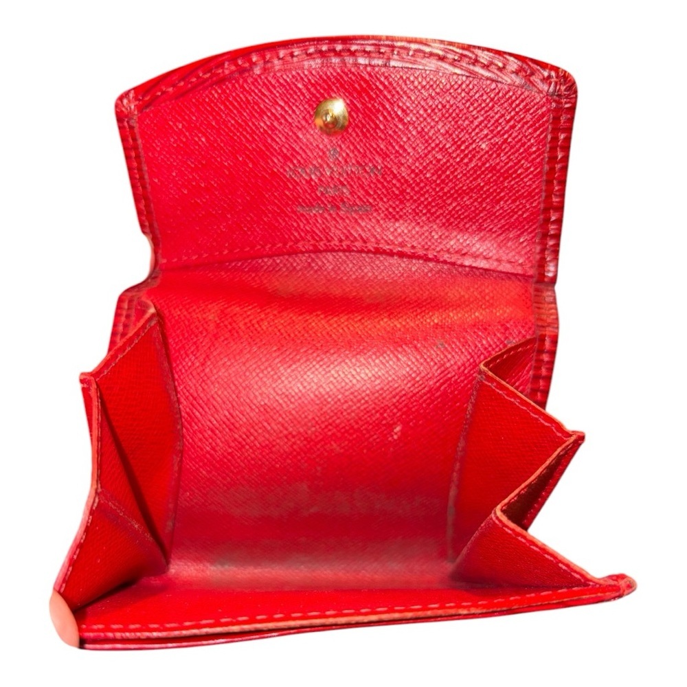 Louis Vuitton Authentic Vintage Epi Leather wallet card holder in red. 4x3 WLT - Picture 5 of 11